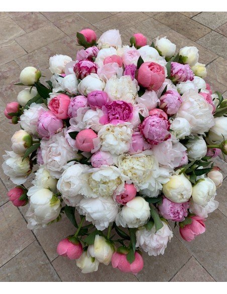 Bouquet élégance pastel08_360€ ( pivoines disponibles en mai et juin)