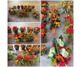 Colorful elongated centerpiece 2