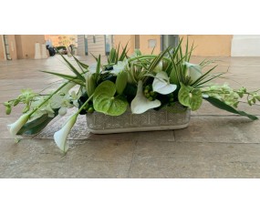 White elongated centerpiece