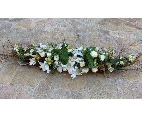 White and green elongated...