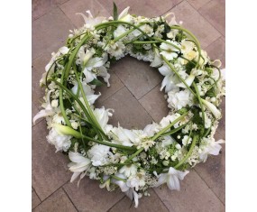 White and green Wreath