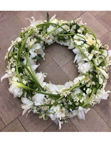White and green Wreath
