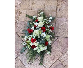 Gerbe "piquée" rouge et blanc